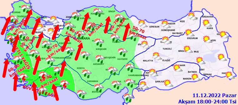 Meteoroloji’den 28 ile “turuncu” ve “sarı” kodlu uyarı: İstanbul’a lodos vuracak (11 Aralık hava durumu)