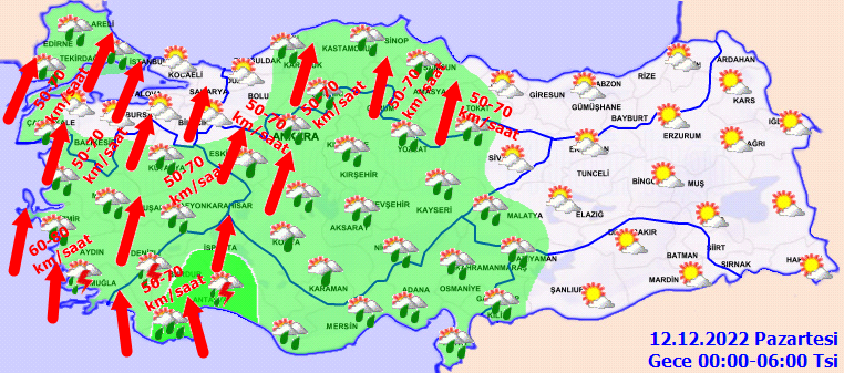 Meteoroloji’den 28 ile “turuncu” ve “sarı” kodlu uyarı: İstanbul’a lodos vuracak (11 Aralık hava durumu)