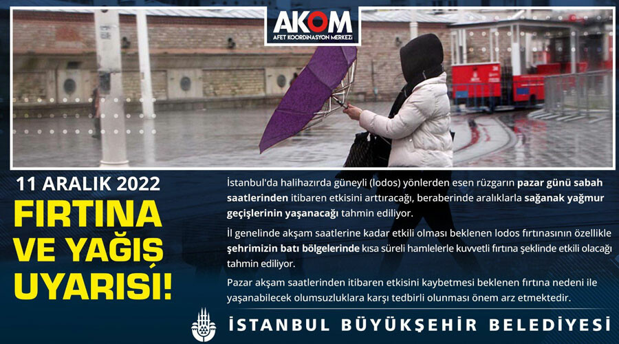 Meteoroloji’den 28 ile “turuncu” ve “sarı” kodlu uyarı: İstanbul’a lodos vuracak (11 Aralık hava durumu)