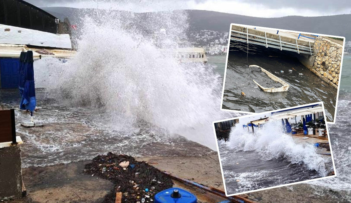 Fırtına Bodrum'u yıktı geçti: Ağaçlar devrildi, kayıklar battı
