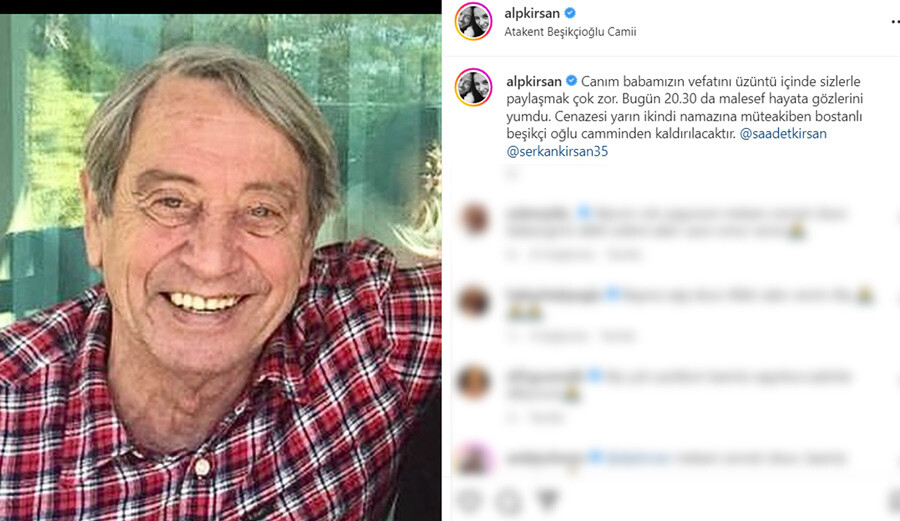Sunucu ve oyuncu Alp Kırşan’ın babası hayatını kaybetti