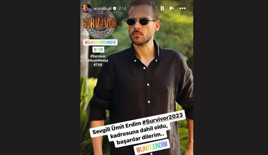 Survivor 2023’ün ikinci yarışmacısı belli oldu! Acun Ilıcalı sosyal medyadan açıkladı… Ümit Erdim, Dominik yolcusu Survivor 2023’ün ikinci yarışmacısı belli oldu! Acun Ilıcalı sosyal medyadan açıkladı… Ümit Erdim, Dominik yolcusu