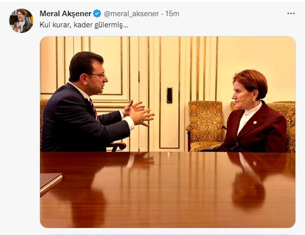 İYİ Parti Lideri Meral Akşener'den İmamoğlu kararına fotoğraflı mesaj!