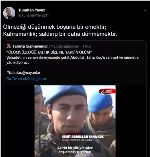 Pençe-Kilit şehidinin yürek yakan paylaşımı ortaya çıktı: Kahramanlık; bir daha geri dönmemektir
