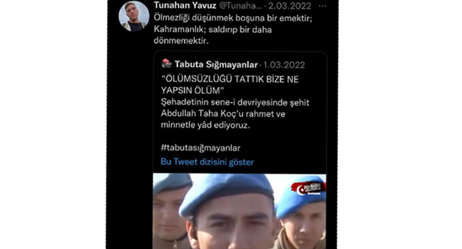 Bursalı şehitin son mesajı yürek dağladı: Kahramanlık saldırıp bir daha dönmemektir Bursalı şehitin son mesajı yürek dağladı: Kahramanlık saldırıp bir daha dönmemektir