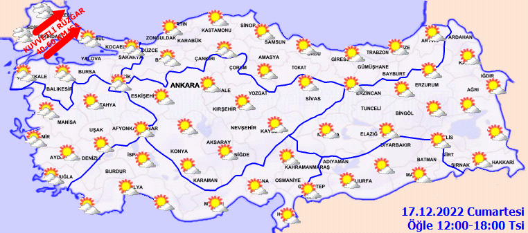 Hafta sonu plan yapacaklar dikkat! Meteoroloji’den kuvvetli rüzgar uyarısı: Hızı 60 km'ye çıkacak (17 Aralık Cumartesi)