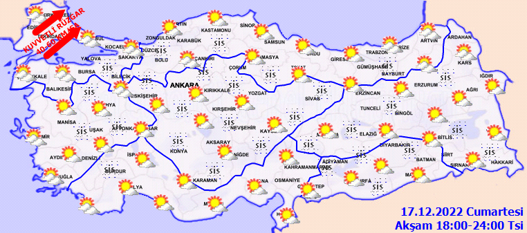 Hafta sonu plan yapacaklar dikkat! Meteoroloji’den kuvvetli rüzgar uyarısı: Hızı 60 km'ye çıkacak (17 Aralık Cumartesi)