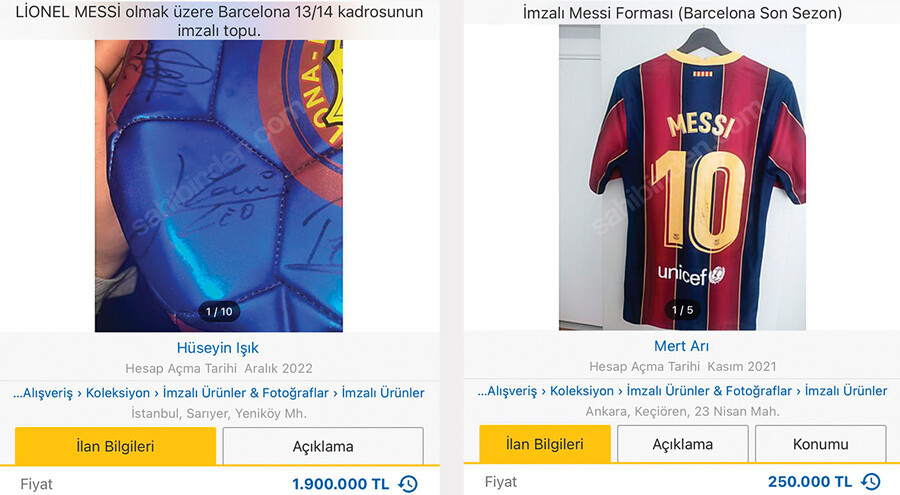 Messi hatıralarına astronomik rakamlar! 350 bin de var 1 milyon 900 bin de...