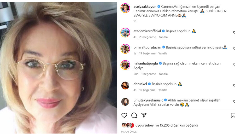 Açelya Akkoyun’un anne acısı: Kahreden haberi sosyal medyadan paylaştı Açelya Akkoyun’un anne acısı: Kahreden haberi sosyal medyadan paylaştı