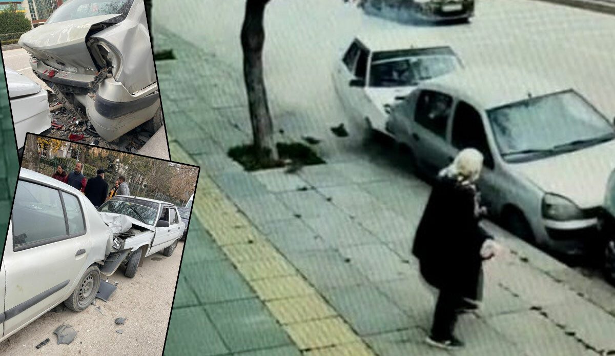 Trafik magandası makas attı,  ölüm yaşlı kadını teğet geçti! O anlar anbean kamerada