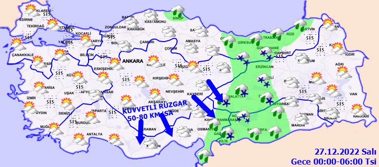 Bugün hava nasıl olacak? Meteoroloji’den çifte uyarı: Kuvvetli geliyor (26 Aralık 2022 hava durumu)