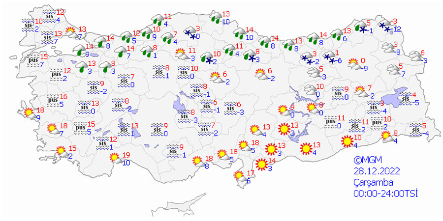 Meteoroloji saat verdi... Kuvvetli kar yağışına dikkat! (28 Aralık 2022 hava durumu) Meteoroloji saat verdi... Kuvvetli kar yağışına dikkat! (28 Aralık 2022 hava durumu)
