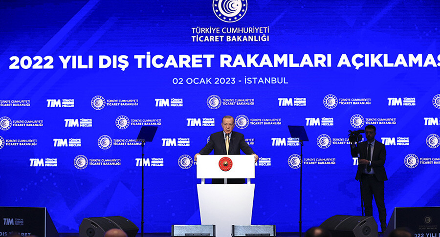 Son Dakika... Cumhurbaşkanı Erdoğan, 2022 yılı dış ticaret rakamlarını açıkladı: Cumhuriyet tarihimizin rekoru Son Dakika... Cumhurbaşkanı Erdoğan, 2022 yılı dış ticaret rakamlarını açıkladı: Cumhuriyet tarihimizin rekoru