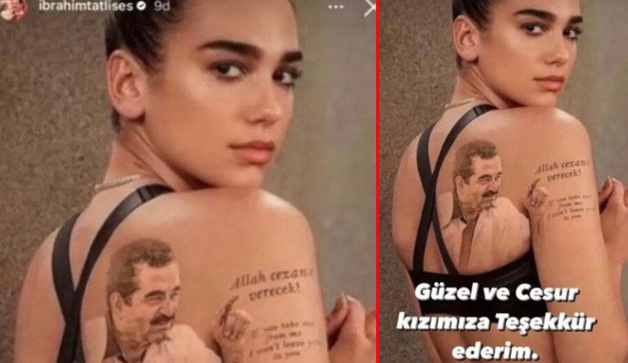 İbrahim Tatlıses, Dua Lipa’nın dövmeli fotoğrafını gerçek sanınca sosyal medyada alay konusu oldu İbrahim Tatlıses, Dua Lipa’nın dövmeli fotoğrafını gerçek sanınca sosyal medyada alay konusu oldu