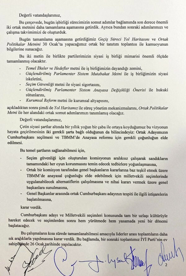 6'lı masa aday görüşmeleri için start verdi 6'lı masa aday görüşmeleri için start verdi