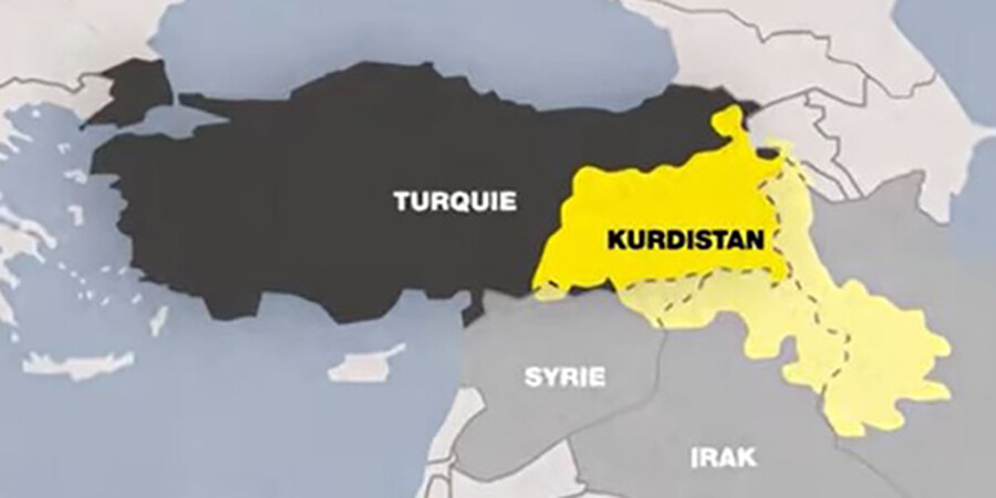 Fransız küstahlığı! Türkiye topraklarını "Kürdistan" olarak gösterdiler Fransız küstahlığı! Türkiye topraklarını "Kürdistan" olarak gösterdiler