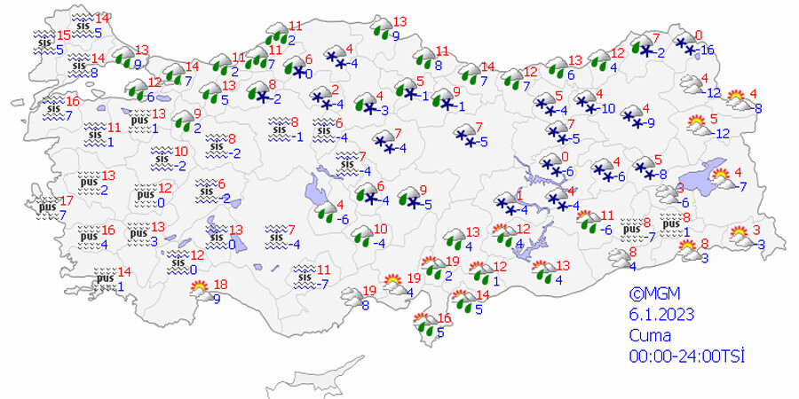 Dikkat! Meteoroloji uyardı: 21 ilde kar, 24 ilde sağanak alarmı (6 Ocak 2023 hava durumu)