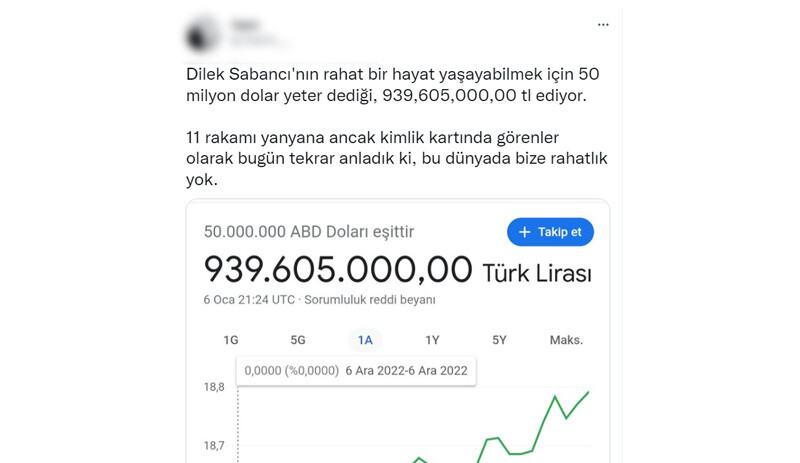 Dilek Sabancı’nın ‘rahat yaşam önerisi’ tepki topladı: 50 milyon dolarınız olsa yeter Dilek Sabancı’nın ‘rahat yaşam önerisi’ tepki topladı: 50 milyon dolarınız olsa yeter