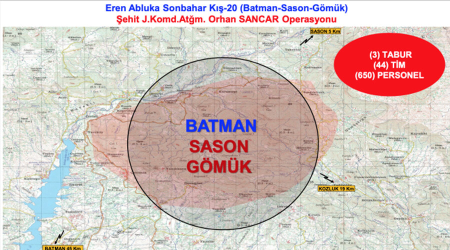 Son dakika: Batman'da Eren Abluka Sonbahar-Kış 20 Operasyonu başlatıldı