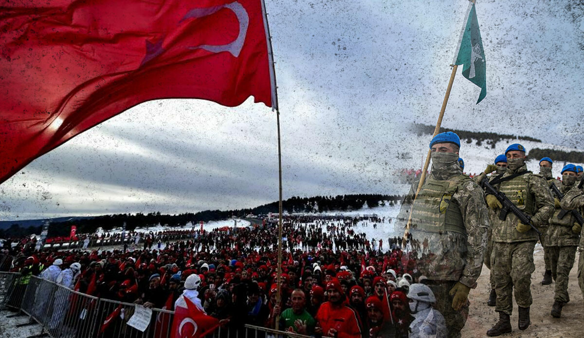 Türkiye, 90 bin şehit için Allahuekber'de! Dondurucu soğuğa rağmen Türk bayraklarıyla yürüdüler: Biz hep aynı izdeyiz