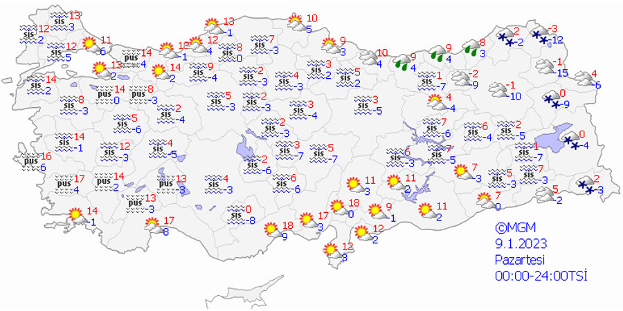 Meteoroloji'den birçok ile uyarı! Şiddetli gelecek, hafta genelinde etkili olacak (9 Ocak 2023 hava durumu) Meteoroloji'den birçok ile uyarı! Şiddetli gelecek, hafta genelinde etkili olacak (9 Ocak 2023 hava durumu)