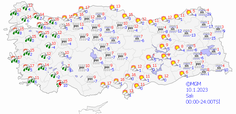 Meteoroloji’den 15 il için sarı ve turuncu kodlu uyarı: Şiddetli sağanak ve fırtına geliyor (10 Ocak 2023 hava durumu) Meteoroloji’den 15 il için sarı ve turuncu kodlu uyarı: Şiddetli sağanak ve fırtına geliyor (10 Ocak 2023 hava durumu)