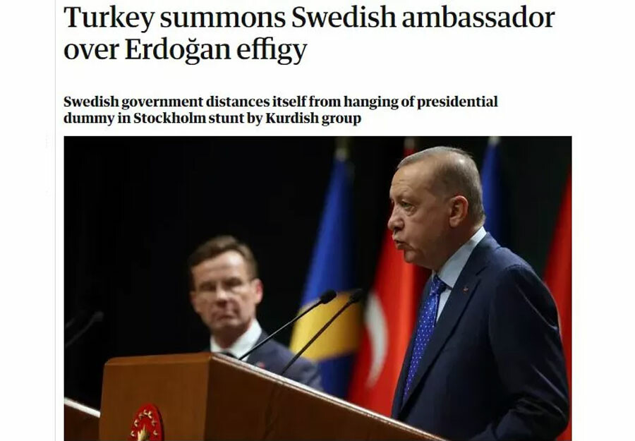 İsveç'teki skandal dünya basınında! 'Türkiye İsveç'i azarladı' başlığıyla duyurdular İsveç'teki skandal dünya basınında! 'Türkiye İsveç'i azarladı' başlığıyla duyurdular