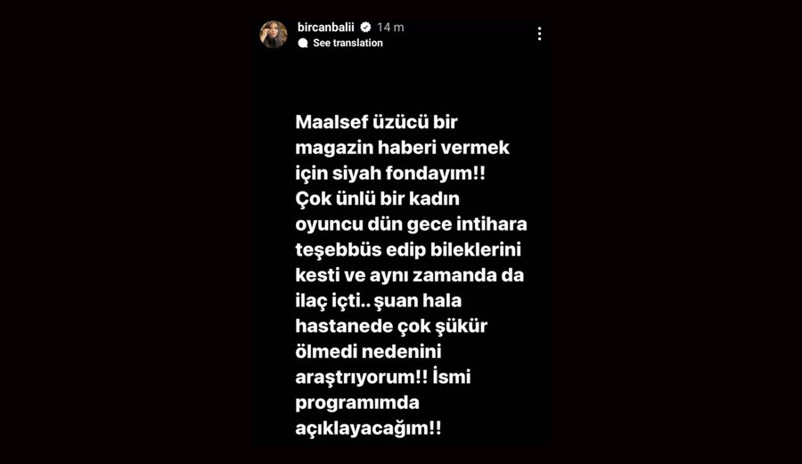 Bircan Bali, Hafsanur Sancaktutan'ın intihara teşebbüs ettiğini iddia etti! Ünlü oyuncudan jet hızıyla açıklama Bircan Bali, Hafsanur Sancaktutan'ın intihara teşebbüs ettiğini iddia etti! Ünlü oyuncudan jet hızıyla açıklama