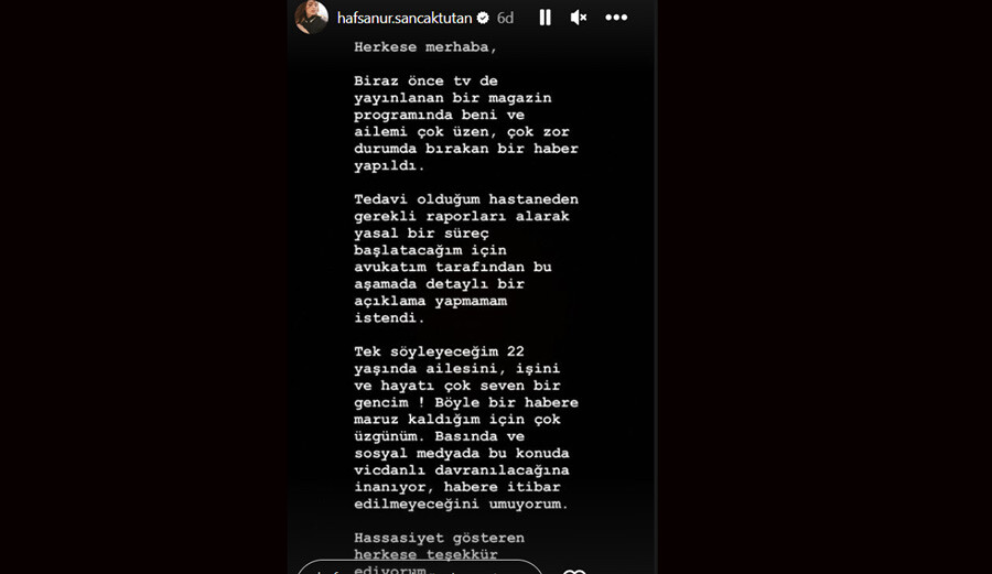 Bircan Bali, Hafsanur Sancaktutan'ın intihara teşebbüs ettiğini iddia etti! Ünlü oyuncudan jet hızıyla açıklama Bircan Bali, Hafsanur Sancaktutan'ın intihara teşebbüs ettiğini iddia etti! Ünlü oyuncudan jet hızıyla açıklama