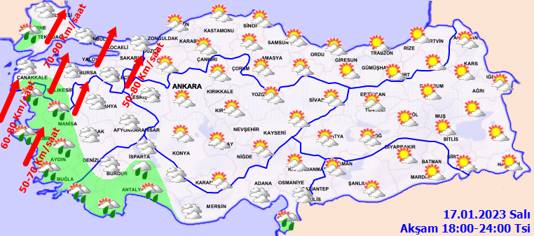 Kuvvetli geliyor… Meteoroloji’den 19 il için turuncu ve sarı kodlu uyarı: Kar, sağanak, fırtına!  (17 Ocak 2023 hava durumu) Kuvvetli geliyor… Meteoroloji’den 19 il için turuncu ve sarı kodlu uyarı: Kar, sağanak, fırtına!  (17 Ocak 2023 hava durumu)