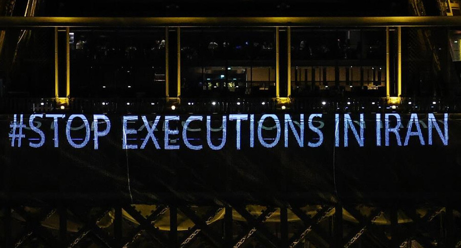 Paris Belediyesi'nden tepki! Eyfel Kulesi’nde “İran'da idamları durdurun” sloganları