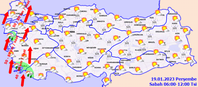 Meteoroloji’den 20 ile turuncu ve sarı kodlu uyarı: Fırtına geliyor! (19 Ocak 2023 hava durumu)