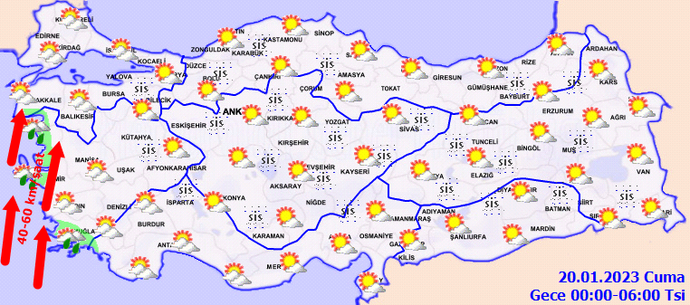 Meteoroloji’den 20 ile turuncu ve sarı kodlu uyarı: Fırtına geliyor! (19 Ocak 2023 hava durumu)