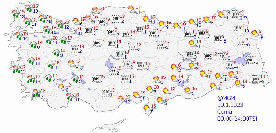 Saat belli oldu, kuvvetli geliyor! Meteoroloji'den 10 kent için sarı kodlu uyarı (20 Ocak 2023 hava durumu) Saat belli oldu, kuvvetli geliyor! Meteoroloji'den 10 kent için sarı kodlu uyarı (20 Ocak 2023 hava durumu)