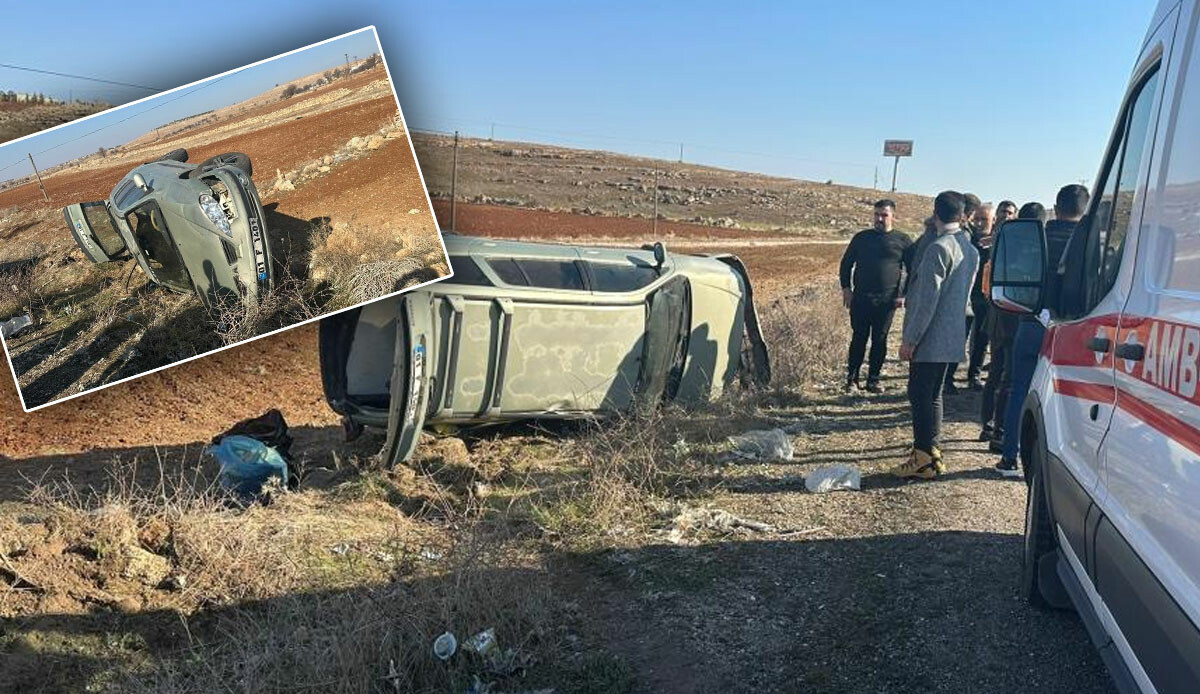 Mardin'de korku dolu anlar! Araç devrildi, 3'ü çocuk 7 kişi yaralandı Mardin'de korku dolu anlar! Araç devrildi, 3'ü çocuk 7 kişi yaralandı