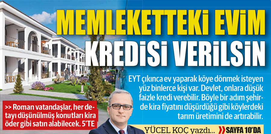Memleketine dönmek isteyene kredi verilmeli