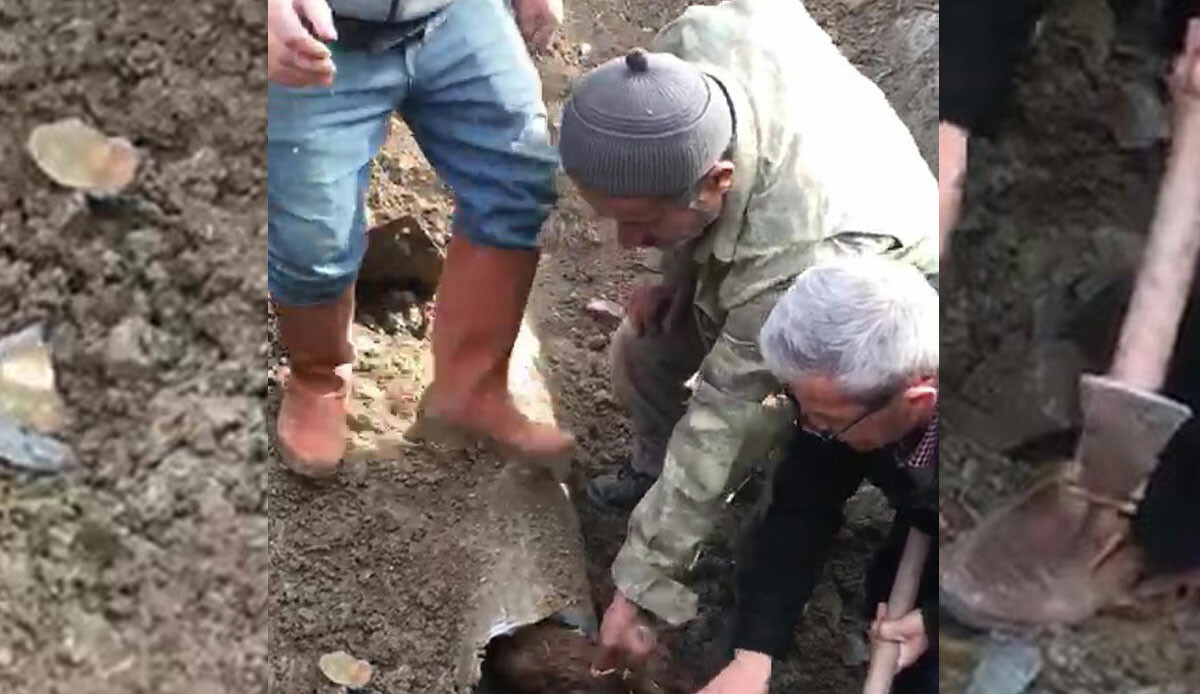 Tıkanan su borusundan çıkanlar şoke etti! Kimse beklemiyordu, görüntüler karşısında köylüler hayrete düştü