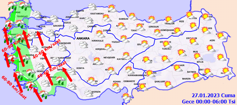 Bu geceye dikkat! Meteoroloji’den Marmara için flaş uyarı: Kuvvetli vuracak (26 Ocak 2023 hava durumu)