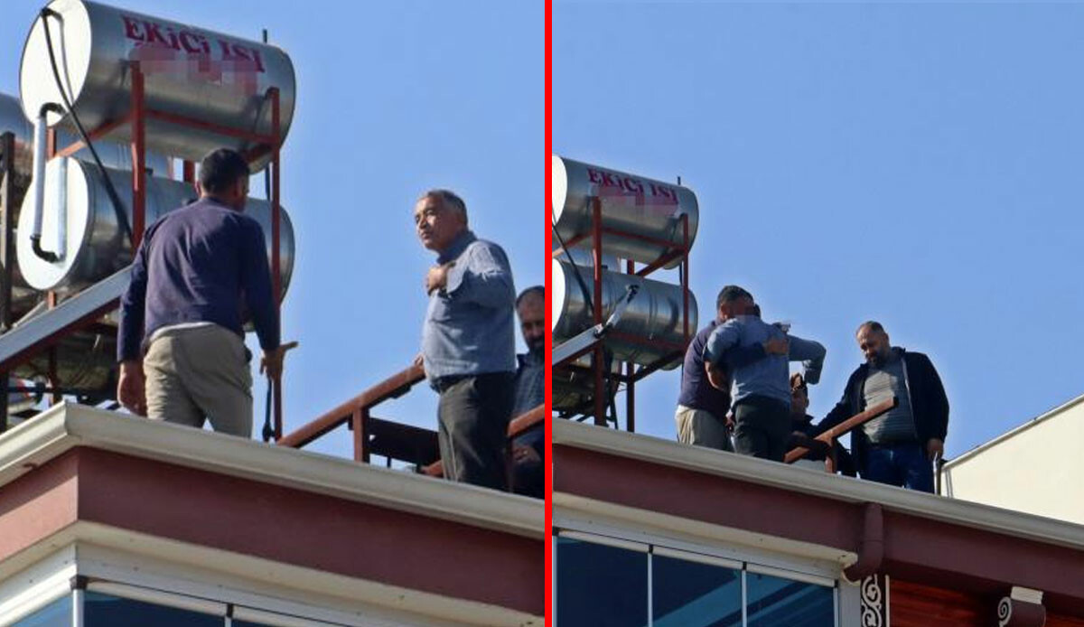 Ne eşini ne ekipleri dinledi... Babasının tek sözüyle aşağıya indi