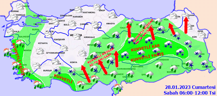 Meteoroloji’den 13 il için sarı ve turuncu kodlu uyarı: Kuvvetli yağış ve rüzgara dikkat!