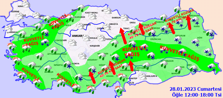Meteoroloji’den 13 il için sarı ve turuncu kodlu uyarı: Kuvvetli yağış ve rüzgara dikkat!