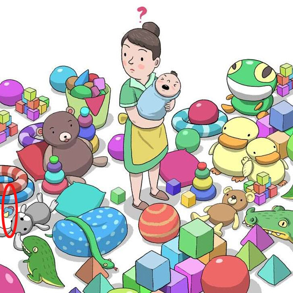 Optik illüzyon meraklıları buraya… Kayıp emziği bulmak için 9 saniyen var!