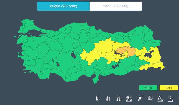 Meteoroloji’den 13 il için sarı ve turuncu kodlu uyarı: Kuvvetli yağış ve rüzgara dikkat!