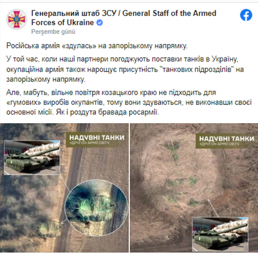 Rusya'nın oyunu deşifre oldu: Ukrayna'daki şişirilebilir tanklar balon gibi söndü