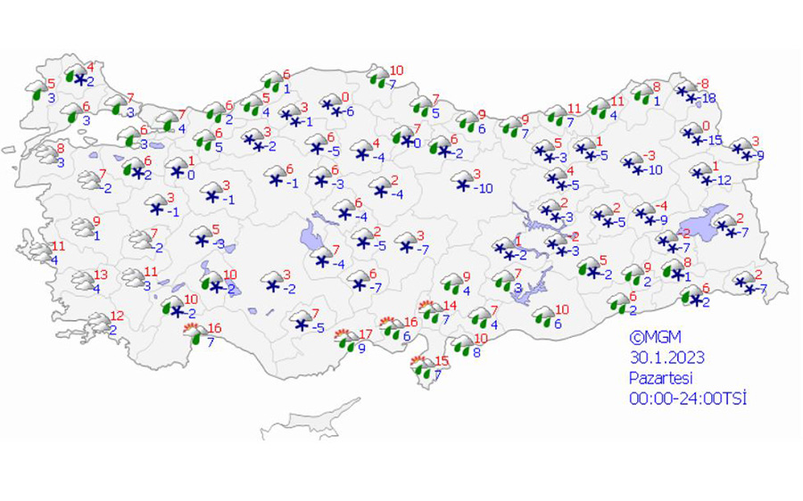 Meteoroloji yeni haftanın raporunu paylaştı! Yoğun kar yağışı geliyor! Dikkat 20 il beyaza bürünecek