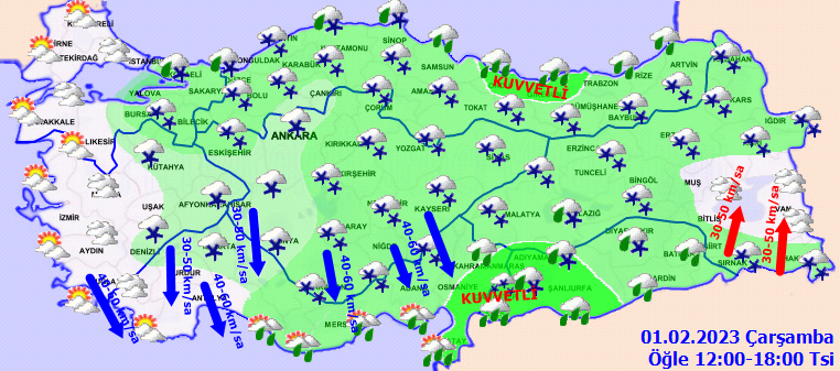İstanbul’a beklenen kar yağdı! Meteoroloji’den 16 kent için yeni uyarı geldi: Kuvvetli olacak (1 Şubat 2023 hava durumu)