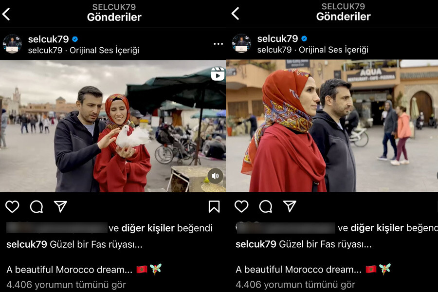 Selçuk Bayraktar ve Sümeyye Erdoğan’dan Fas gezisi: Sevilen çifte binlerce kişiden ‘Maşallah’ yorumu