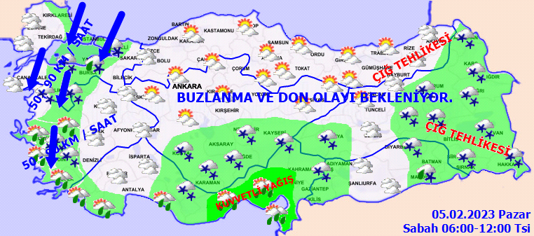 Meteoroloji’den 22 ile sarı ve turuncu kodlu uyarı! İstanbul için saat verildi: Vorteks geliyor (5 Şubat 2023 hava durumu) Meteoroloji’den 22 ile sarı ve turuncu kodlu uyarı! İstanbul için saat verildi: Vorteks geliyor (5 Şubat 2023 hava durumu)