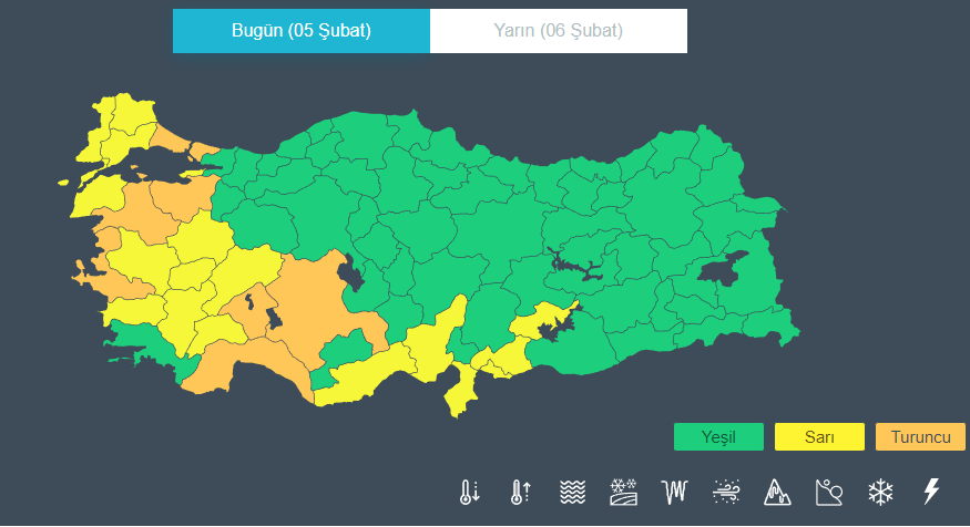 Meteoroloji’den 22 ile sarı ve turuncu kodlu uyarı! İstanbul için saat verildi: Vorteks geliyor (5 Şubat 2023 hava durumu)