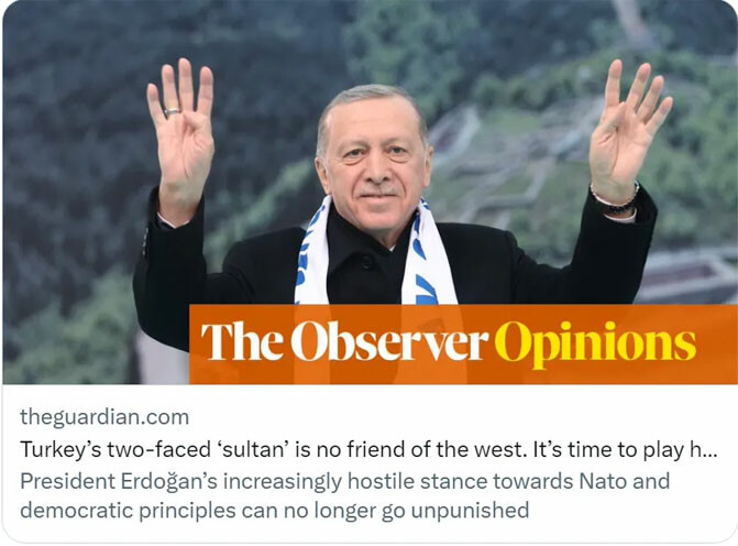 İngiliz The Guardian Erdoğan ve Türkiye'yi hedef aldı: 'Cezalandırmanın zamanı gelmedi mi?'